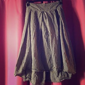 Max Studio Black and White Checked Skirt